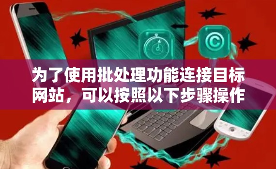 为了使用批处理功能连接目标网站，可以按照以下步骤操作
