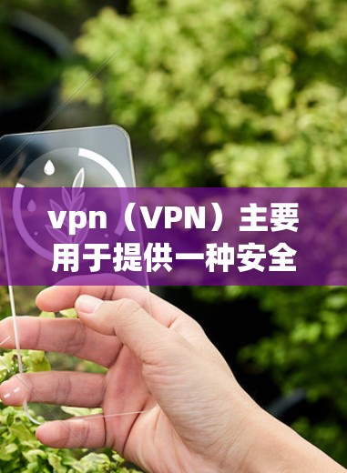vpn（VPN）主要用于提供一种安全的网络连接方式，让用户能够访问外部网络，特别是在需要加密传输的情况下。它通过加密技术保护用户的互联网安全，防止数据泄露和恶意软件传播