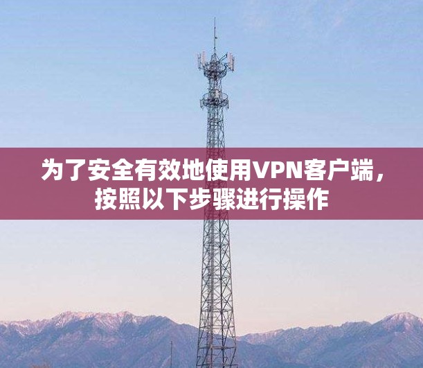 为了安全有效地使用VPN客户端，按照以下步骤进行操作