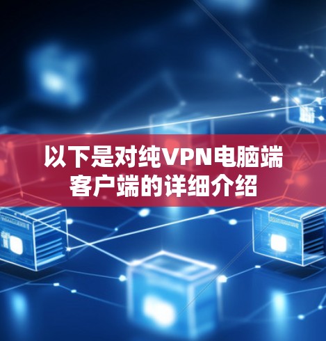 以下是对纯VPN电脑端客户端的详细介绍 以下是对纯VPN电脑端客户端的详细介绍