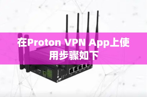 在Proton VPN App上使用步骤如下 在Proton VPN App上使用步骤如下